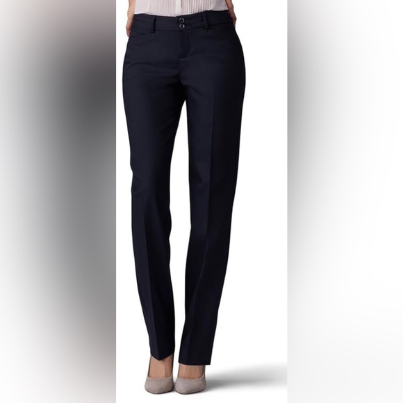 Lee Women's Secretly Shapes Regular Fit Straight Leg Pant -Blue - Picture 1 of 7